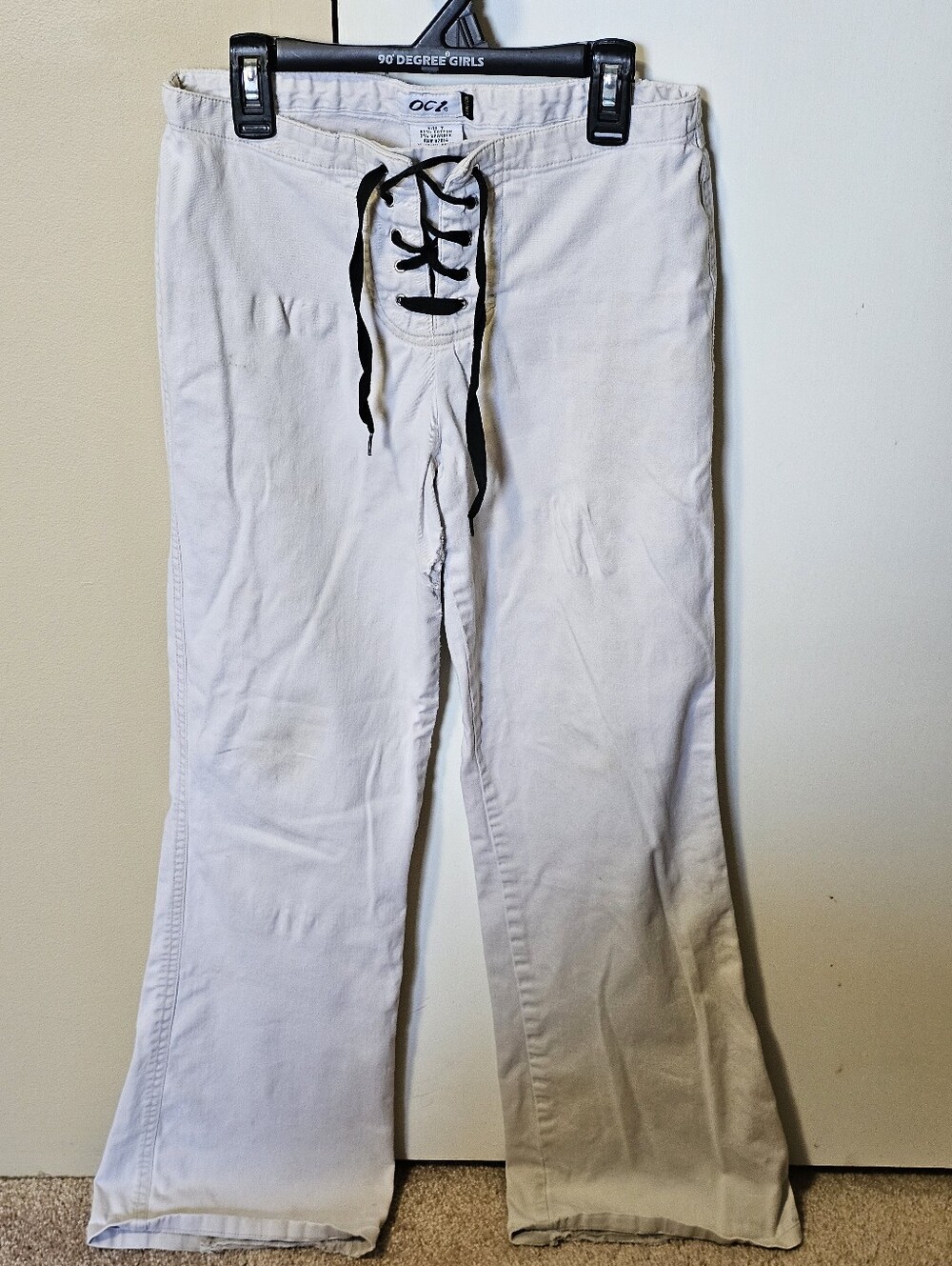 Junior Teen Girls OCI Brand Pants Size 7 - Cotton with Stretch - String Closure